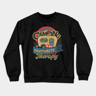 Camping is my therapy Crewneck Sweatshirt